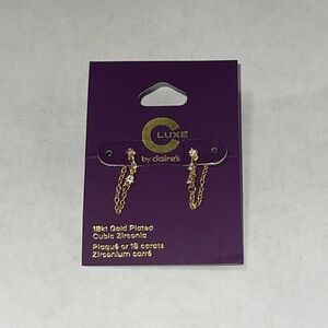 Claire’s 18kt Gold Plated Cubic Zirconia Earring